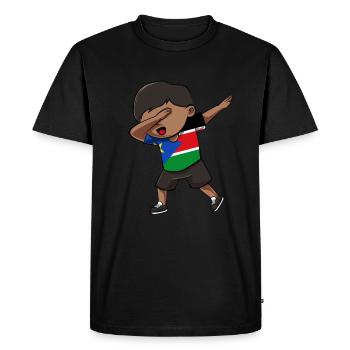 Soudan du Sud - T-shirt Premium bio Homme - noir - Devant - Nico (187cm)