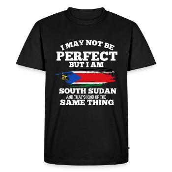 Soudan du Sud - T-shirt Premium bio Homme - noir - Devant - Nico (187cm)