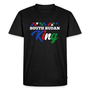 Soudan du Sud - T-shirt Premium bio Homme - noir - Devant - Nico (187cm)
