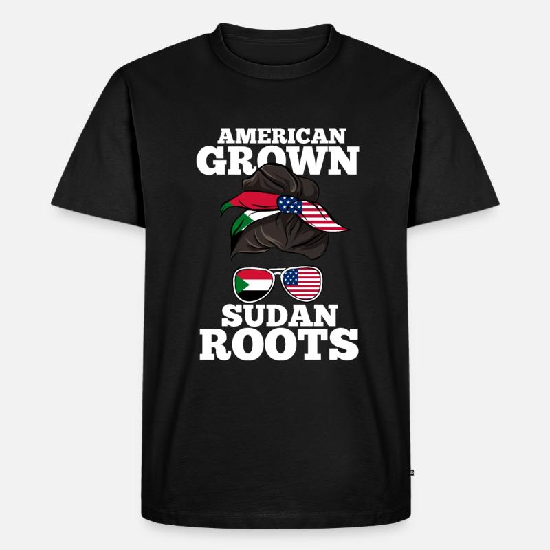 Sudan - Männer Premium Bio T-Shirt - Schwarz