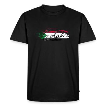 Soudan - T-shirt Premium bio Homme - noir - Devant - Nico (187cm)