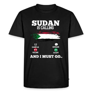 Soudan - T-shirt Premium bio Homme - noir - Devant - Nico (187cm)