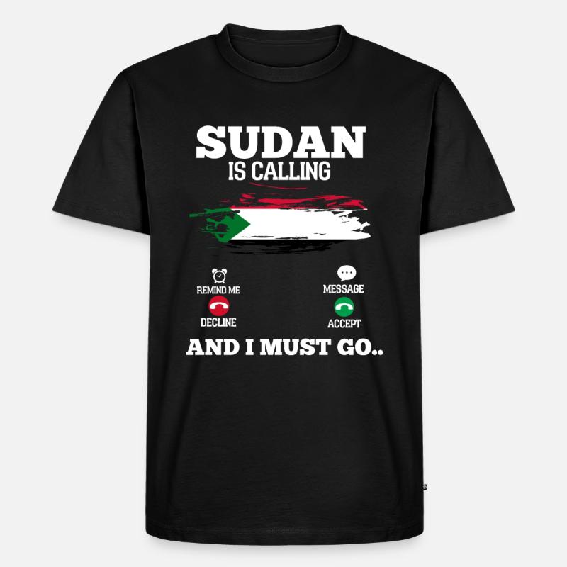 Sudan - Männer Premium Bio T-Shirt - Schwarz