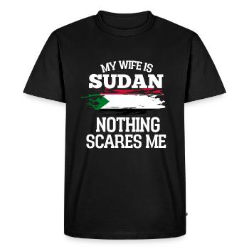 Soudan - T-shirt Premium bio Homme - noir - Devant - Nico (187cm)