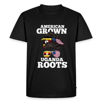 Uganda - Men's Premium Organic T-Shirt - black - Front - Nico (187cm)