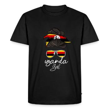 Uganda - Men's Premium Organic T-Shirt - black - Front - Nico (187cm)