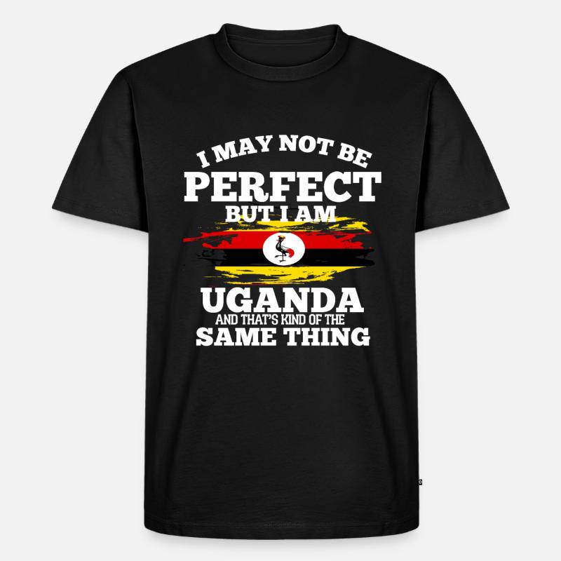 Uganda - Männer Premium Bio T-Shirt - Schwarz