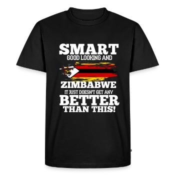 Zimbabwe - T-shirt Premium bio Homme - noir - Devant - Nico (187cm)