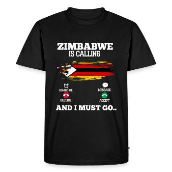Zimbabwe - T-shirt Premium bio Homme - noir - Devant - Nico (187cm)