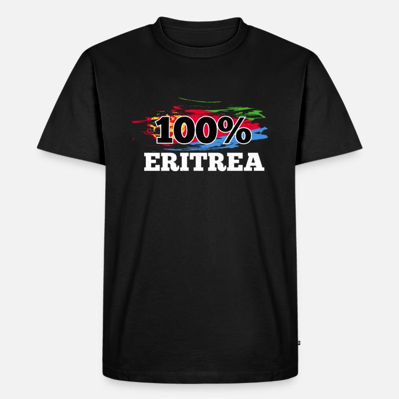 Eritrea - Männer Premium Bio T-Shirt - Schwarz