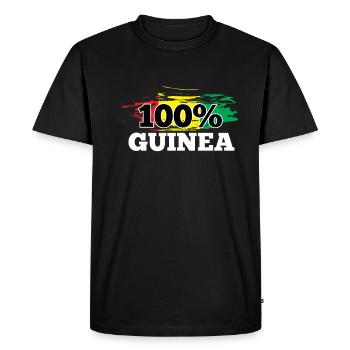 Guinée - T-shirt Premium bio Homme - noir - Devant - Nico (187cm)