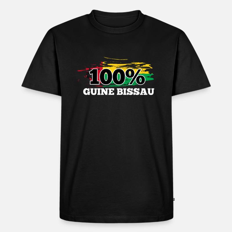 Guinea Bissau - Männer Premium Bio T-Shirt - Schwarz