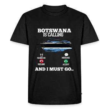 Botswana - T-shirt Premium bio Homme - noir - Devant - Nico (187cm)