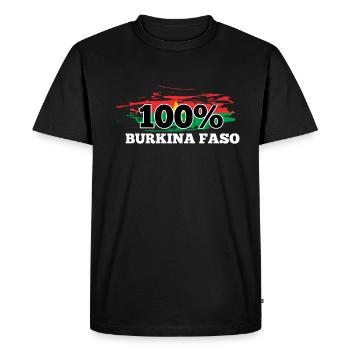 Burkina Faso - T-shirt Premium bio Homme - noir - Devant - Nico (187cm)