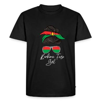 Burkina Faso - T-shirt Premium bio Homme - noir - Devant - Nico (187cm)