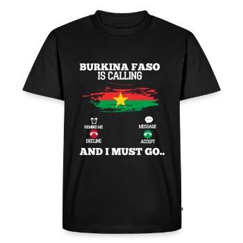 Burkina Faso - T-shirt Premium bio Homme - noir - Devant - Nico (187cm)