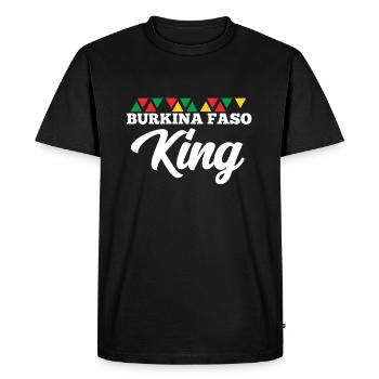 Burkina Faso - T-shirt Premium bio Homme - noir - Devant - Nico (187cm)