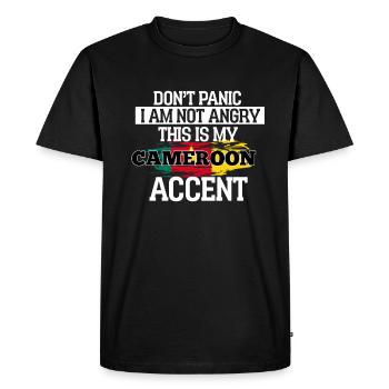 Cameroun - T-shirt Premium bio Homme - noir - Devant - Nico (187cm)