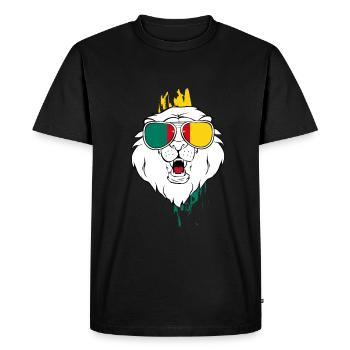 Cameroun - T-shirt Premium bio Homme - noir - Devant - Nico (187cm)