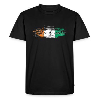 Côte d’Ivoire - T-shirt Premium bio Homme - noir - Devant - Nico (187cm)