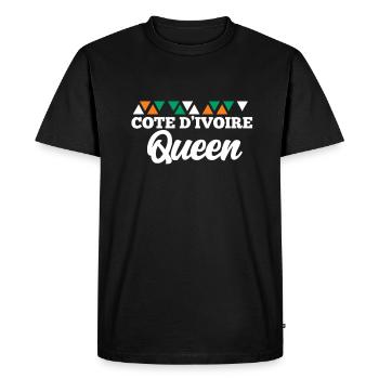 Côte d’Ivoire - T-shirt Premium bio Homme - noir - Devant - Nico (187cm)