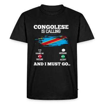 Congo - T-shirt Premium bio Homme - noir - Devant - Nico (187cm)