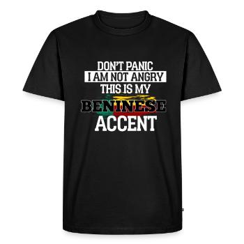 Burkina Faso - T-shirt Premium bio Homme - noir - Devant - Nico (187cm)
