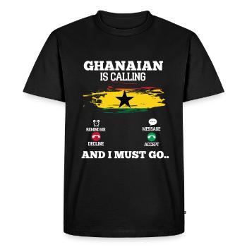 Ghana - T-shirt Premium bio Homme - noir - Devant - Nico (187cm)