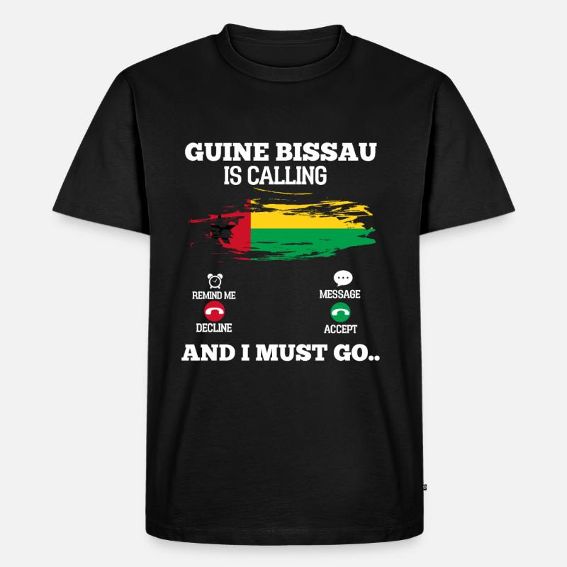 Guinea Bissau - Männer Premium Bio T-Shirt - Schwarz