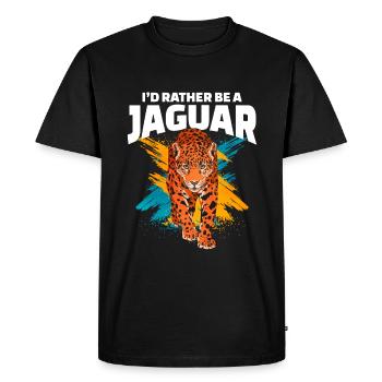 Jaguar - Men's Premium Organic T-Shirt - black - Front - Nico (187cm)