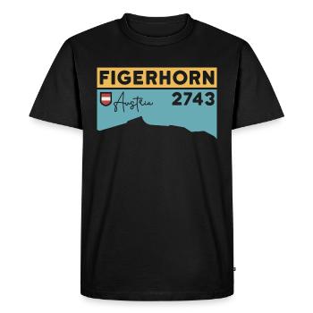 Figerhorn Sunrise Ascent Randonnée Randonnée - T-shirt Premium bio Homme - noir - Devant - Nico (187cm)
