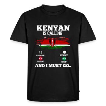 Kenya - T-shirt Premium bio Homme - noir - Devant - Nico (187cm)