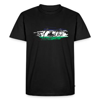 Lesotho - Men's Premium Organic T-Shirt - black - Front - Nico (187cm)