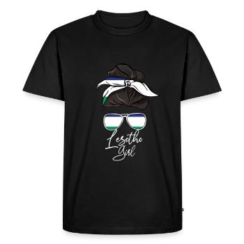 Lesotho - Men's Premium Organic T-Shirt - black - Front - Nico (187cm)