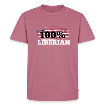 Liberia - Männer Premium Bio T-Shirt - Mauve - Vorne - Nico (187cm)