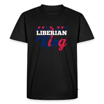 Libéria - T-shirt Premium bio Homme - noir - Devant - Nico (187cm)