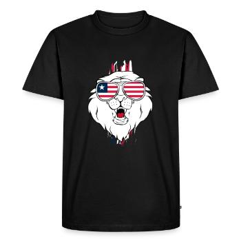 Libye - T-shirt Premium bio Homme - noir - Devant - Nico (187cm)