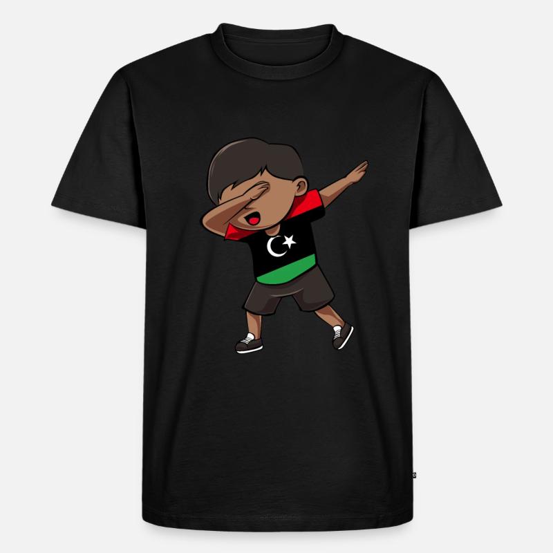 Libya - Männer Premium Bio T-Shirt - Schwarz