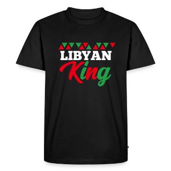 Libye - T-shirt Premium bio Homme - noir - Devant - Nico (187cm)