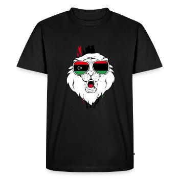 Libye - T-shirt Premium bio Homme - noir - Devant - Nico (187cm)