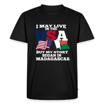 Madagascar - T-shirt Premium bio Homme - noir - Devant - Nico (187cm)