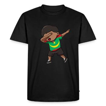 Mauritanie - T-shirt Premium bio Homme - noir - Devant - Nico (187cm)