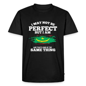 Mauritanie - T-shirt Premium bio Homme - noir - Devant - Nico (187cm)