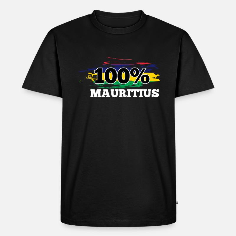 Mauritius - Männer Premium Bio T-Shirt - Schwarz