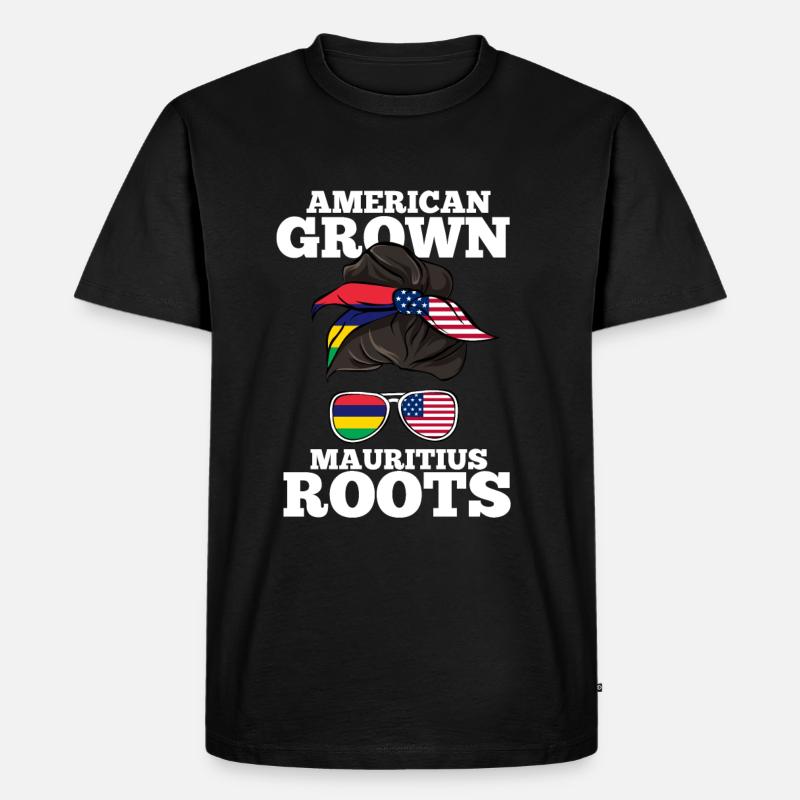 Mauritius - Männer Premium Bio T-Shirt - Schwarz