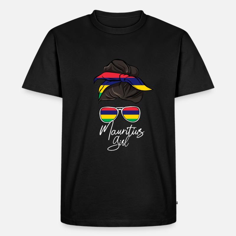 Mauritius - Männer Premium Bio T-Shirt - Schwarz