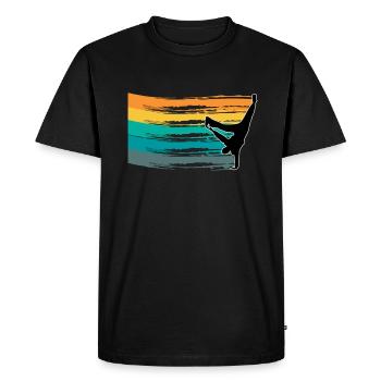 Hip-hop - T-shirt Premium bio Homme - noir - Devant - Nico (187cm)