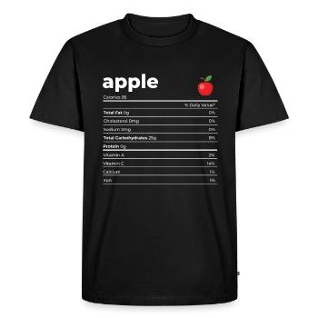 Nutrion Facts Apple - Men's Premium Organic T-Shirt - black - Front - Nico (187cm)