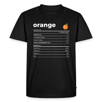 Nutrion Facts Orange - Men's Premium Organic T-Shirt - black - Front - Nico (187cm)