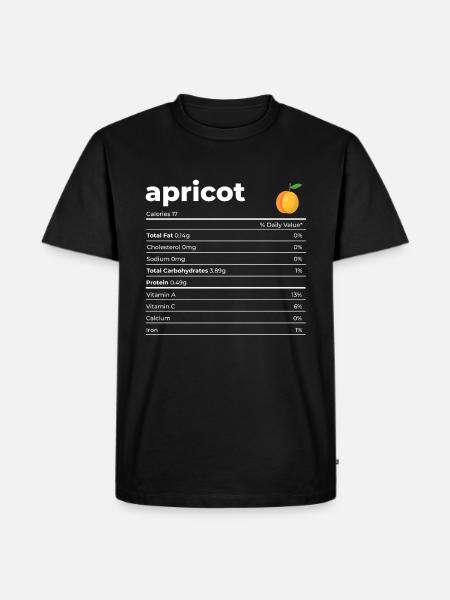Nutrion Faits Abricot - T-shirt Premium bio Homme - noir